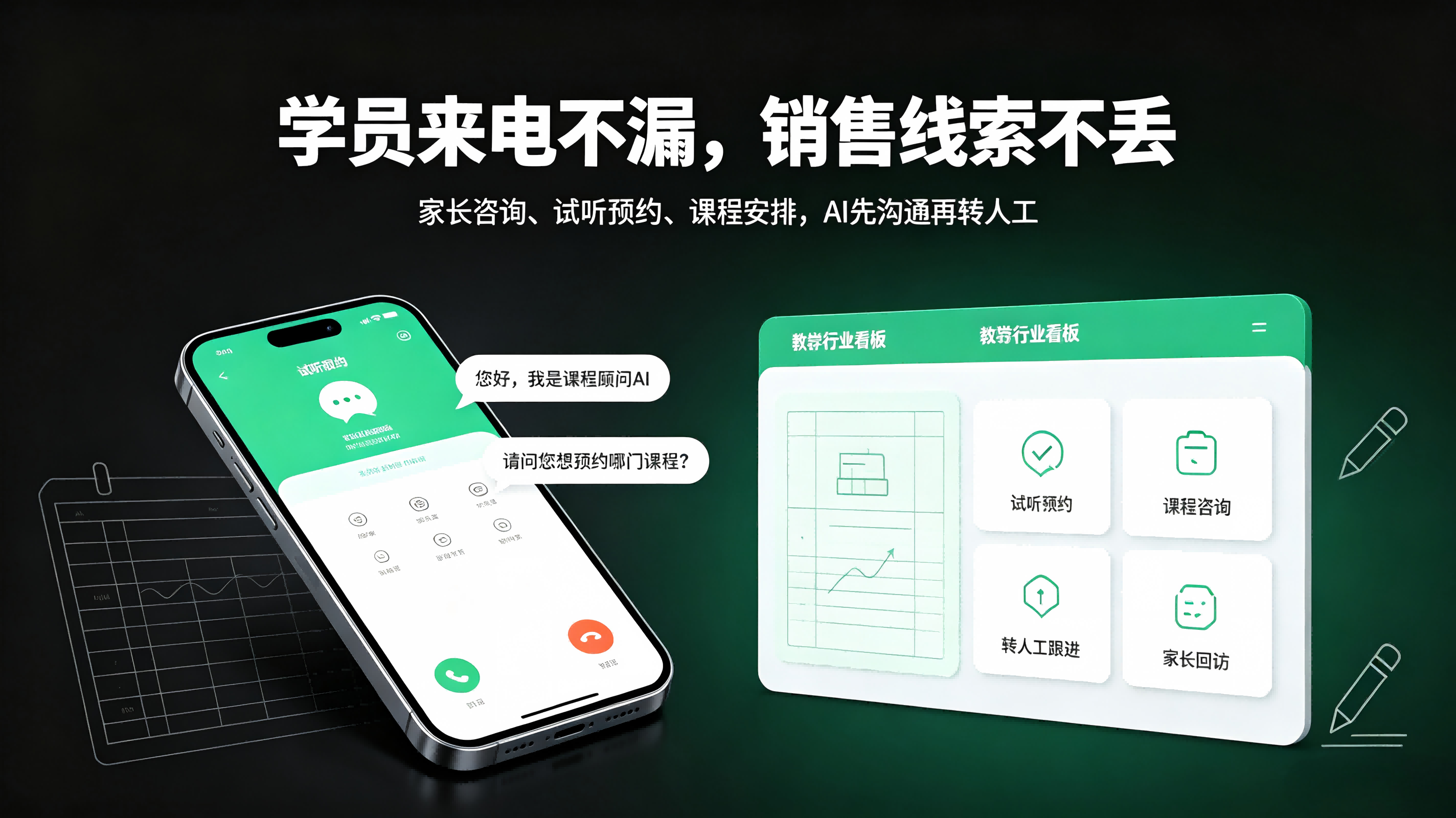 教培场景：手机客服一体机与回访流程